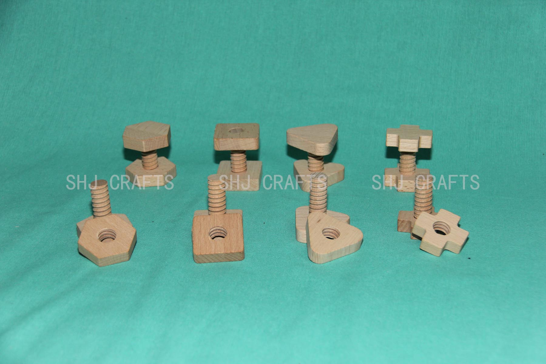 SHJ00479 Wooden bolts & nuts