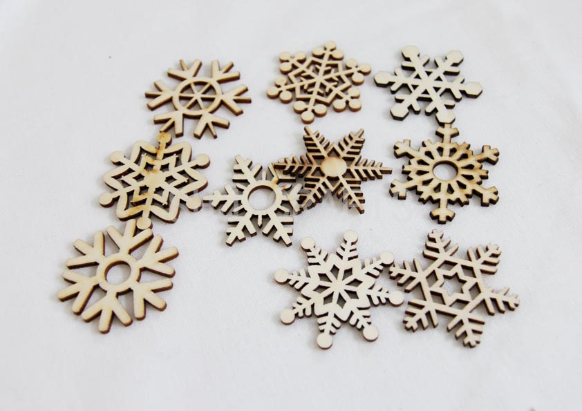 SHJ00523 Wooden Snowflake Pieces