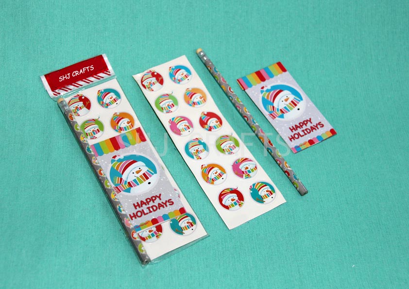 SHJ00565 Sticker and pencil set for Christmas