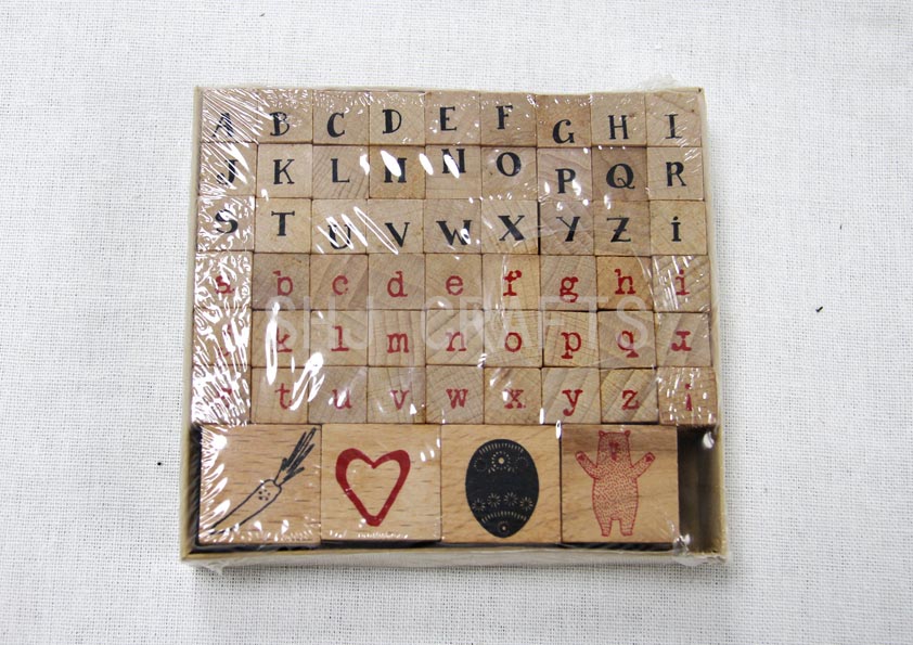 SHJ00624 Wooden stamps,Upper and lower case letters