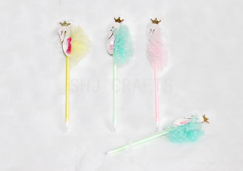 SHJ00637 Ball pens with swan toppers