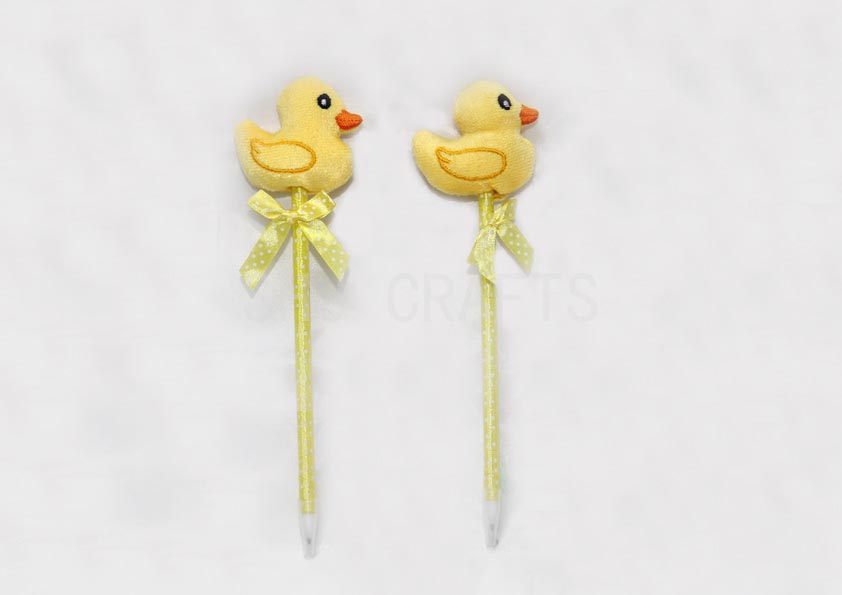 SHJ00643 Ball pens with plush duck toppers