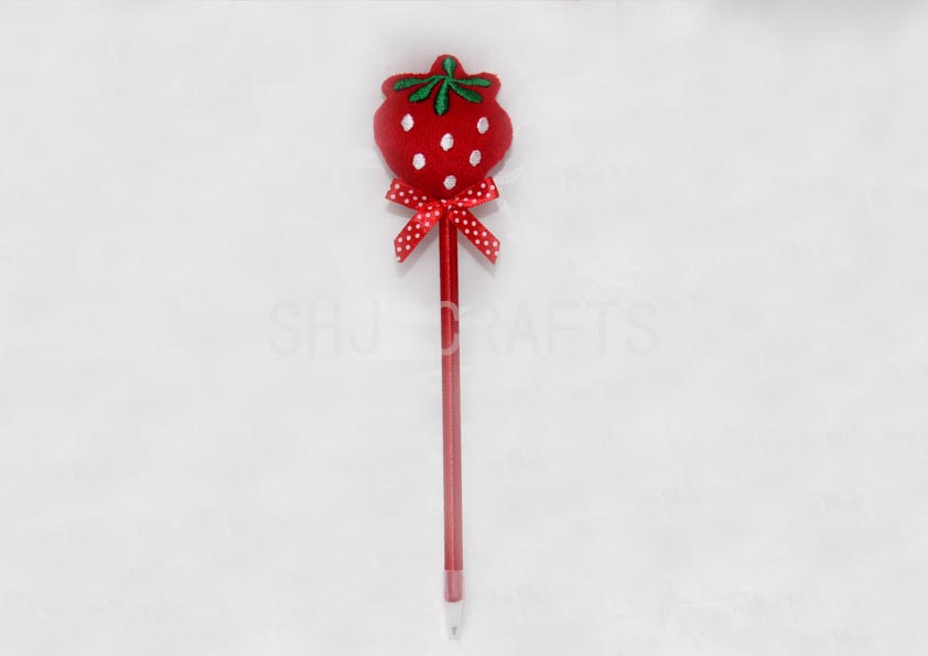 SHJ00646 Ball pens with strawberry topper