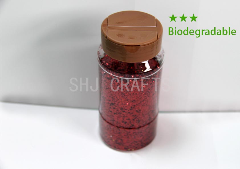 SHJ00656 Biodegradable glitter 4oz, red