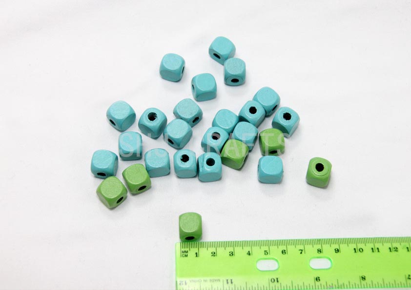 SHJ00730 Square wooden beads 1.2cm