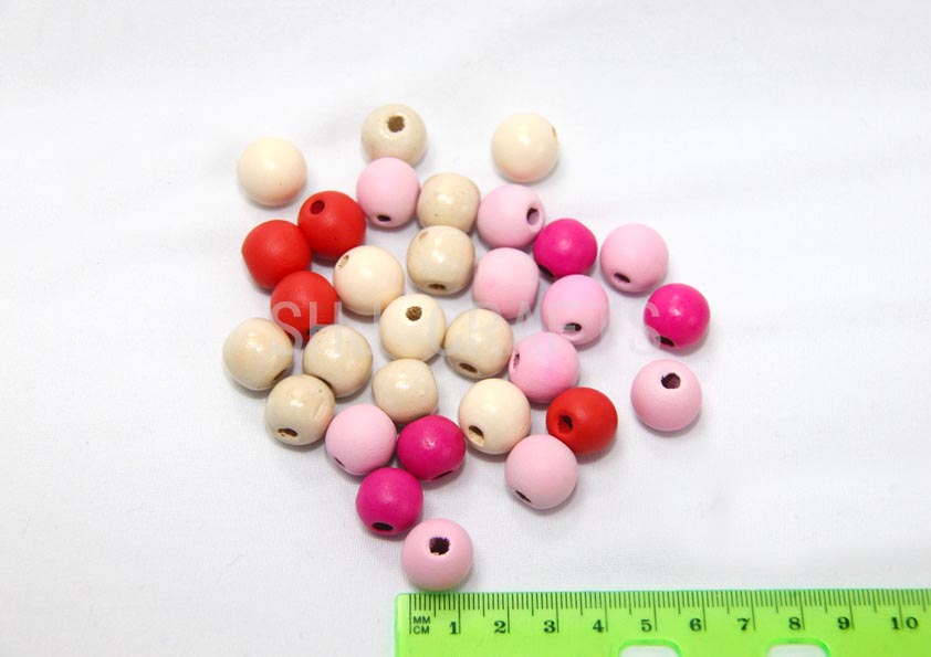 SHJ00731 Colored wooden beads 1.5cm