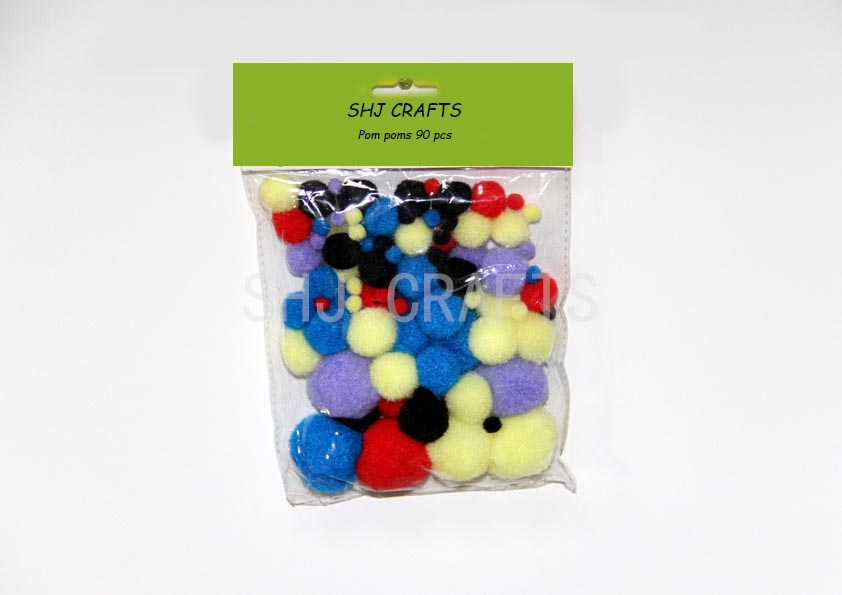 SHJ00749 Pom poms 90pcs