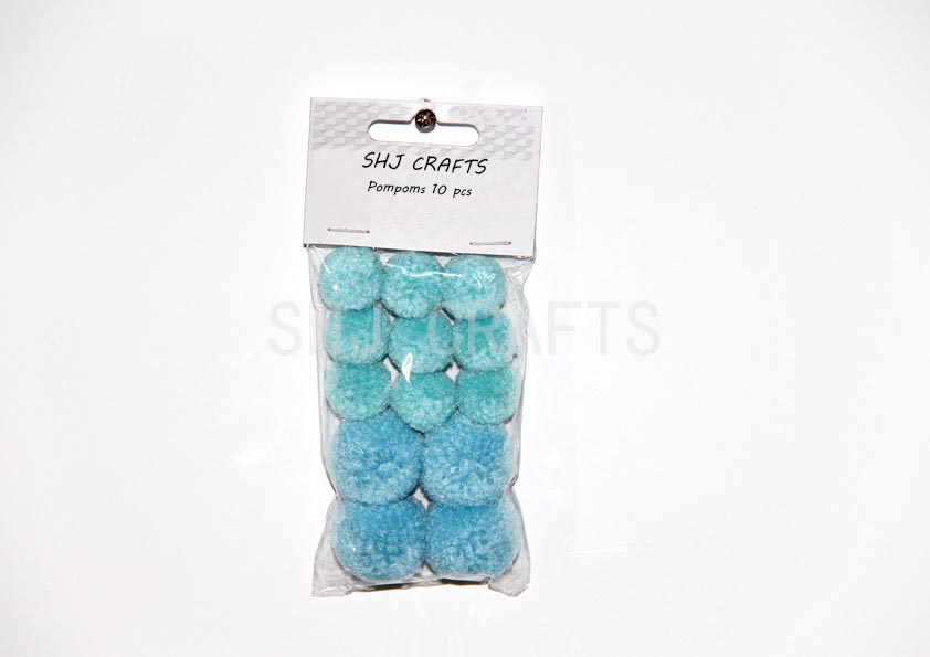 SHJ00755 Pompoms 10pcs