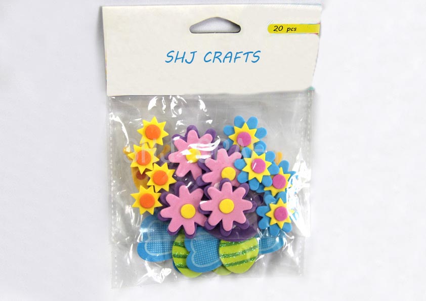 SHJ00788 3D felt stickers,Flowers