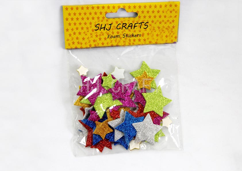 SHJ00790 Glitter Foam Stars