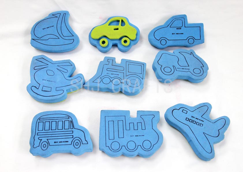 SHJ00818 foam stamps,transportation