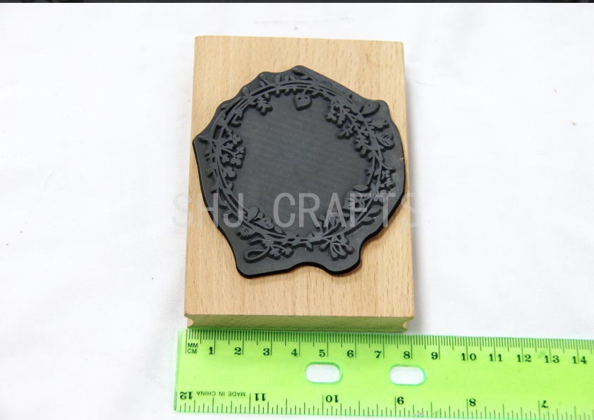 SHJ00858 Wooden stamp,Garland