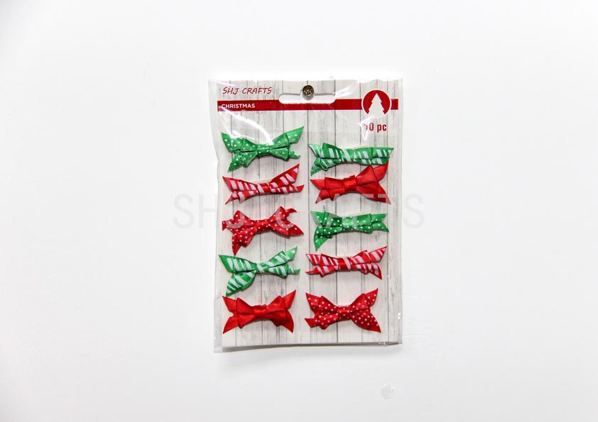 SHJ00951 Christmas theme bows,10pc