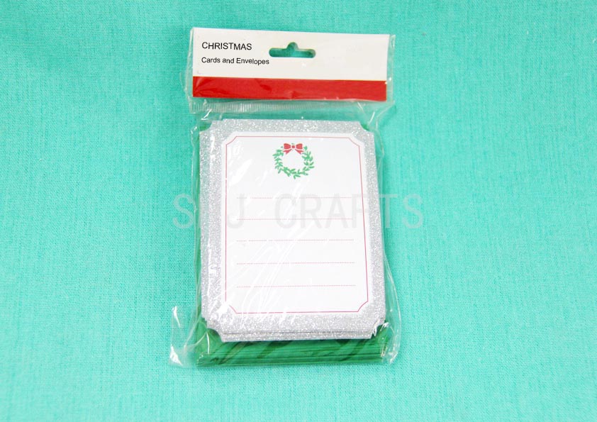 SHJ01302 Christmas Cards and Envelopes 12 pc