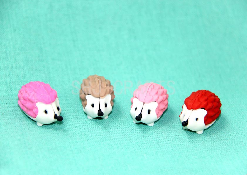 SHJ01358 Little hedgehog 3D erasers