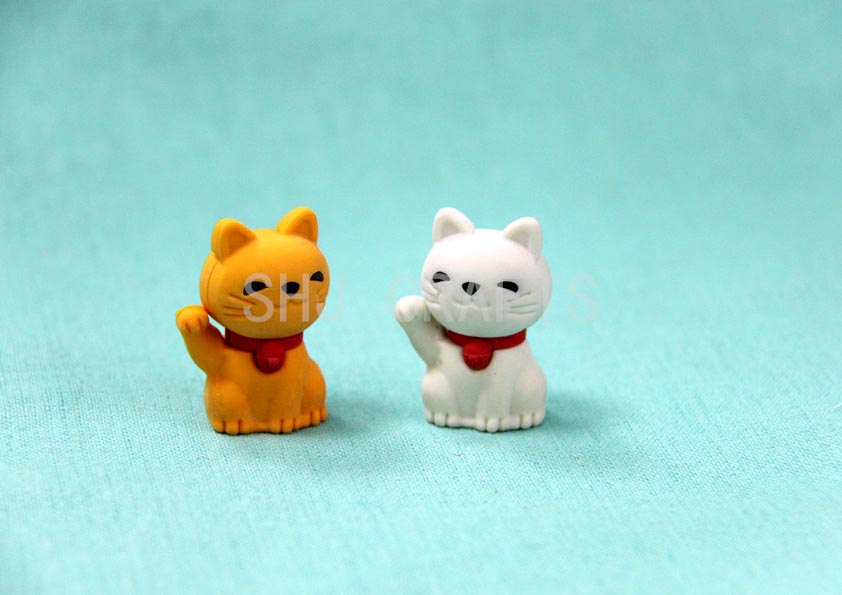 SHJ01365 Fortune Cat Shaped 3D erasers