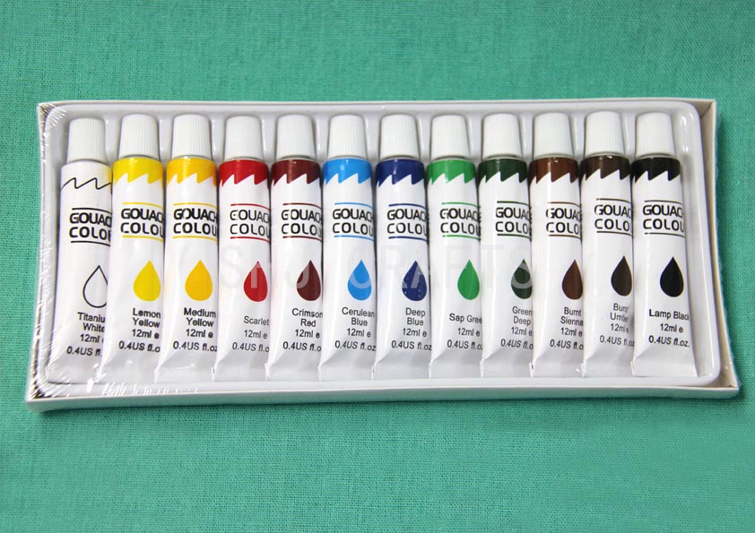 SHJ01441 Gouache Paint, 12ml, 12 colors