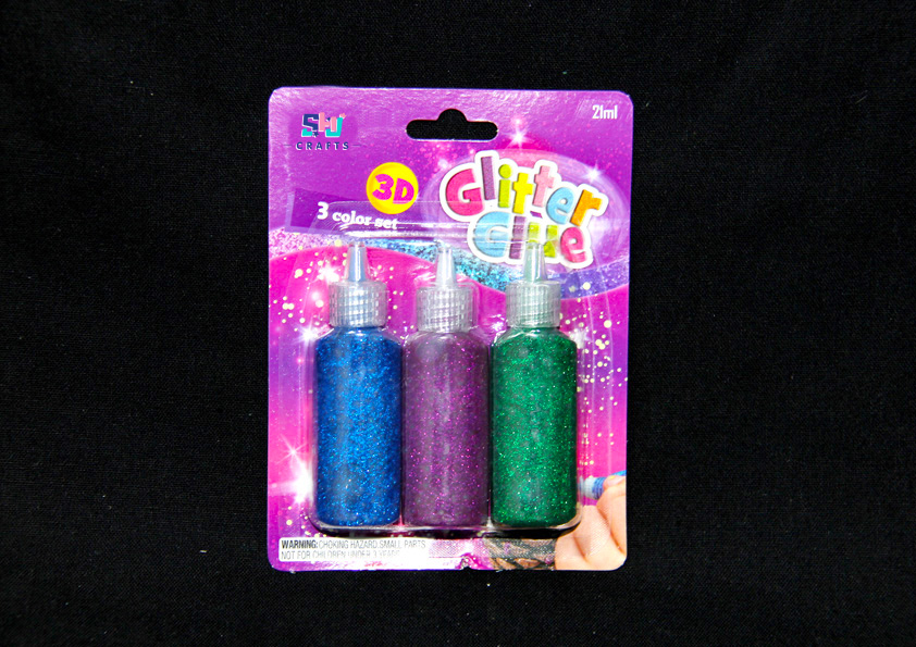 SHJ01444 Glitter glue set of 3, 21ml/bottle